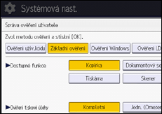 Ilustrace displeje ovládacího panelu