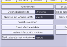Ilustrace displeje ovládacího panelu