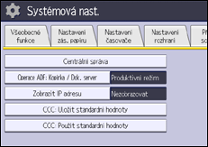 Ilustrace displeje ovládacího panelu