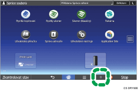 Ilustrace displeje ovládacího panelu
