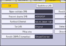 Ilustrace displeje ovládacího panelu