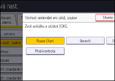 Ilustrace displeje ovládacího panelu