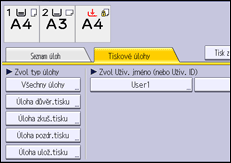 Ilustrace displeje ovládacího panelu