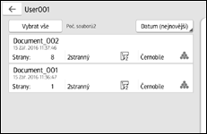 Ilustrace displeje ovládacího panelu