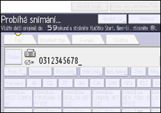 Ilustrace displeje ovládacího panelu