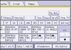 Illustration af display på betjeningspanelet