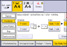 Illustration af display på betjeningspanelet