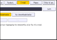 Illustration af display på betjeningspanelet