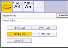Abbildung Bedienfeld-Display