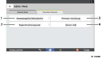 Abbildung Bedienfeld-Display