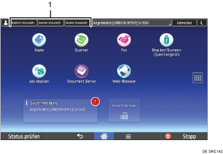 Nummerierte Abbildung zur Modusänderung