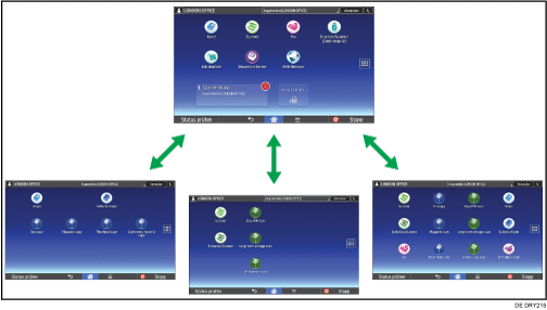 Darstellung der Anpassung des [Home]-Bildschirms