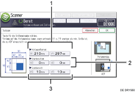 Nummerierte Abbildung Bedienfeld-Display