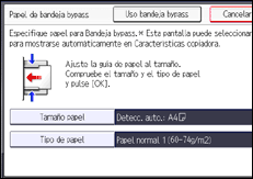 Ilustración de la pantalla panel de mandos