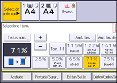 Ilustración de la pantalla panel de mandos