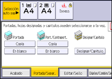 Ilustración de la pantalla panel de mandos