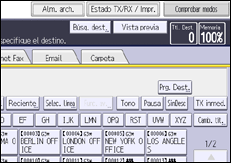 Ilustración de la pantalla panel de mandos