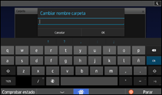 Ilustración de la pantalla panel de mandos