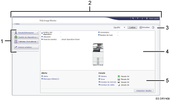 Ilustración de llamada numerada de ilustración de pantalla del explorador Web