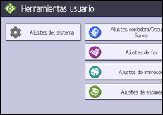 Ilustración de la pantalla panel de mandos