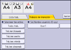 Ilustración de la pantalla del panel de mandos