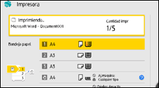 Ilustración de la pantalla panel de mandos