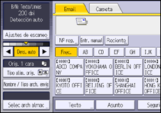 Ilustración de la pantalla panel de mandos