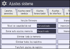Ilustración de la pantalla panel de mandos