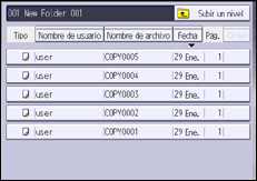 Ilustración de la pantalla panel de mandos
