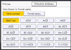 Illustration de l'écran du panneau de commande