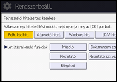 A kezelőpanel ismertetése