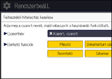 A kezelőpanel ismertetése