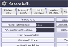 A kezelőpanel ismertetése