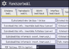 A kezelőpanel ismertetése