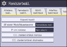 A kezelőpanel ismertetése