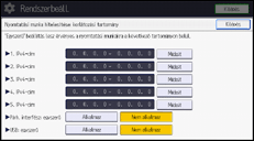 A kezelőpanel ismertetése