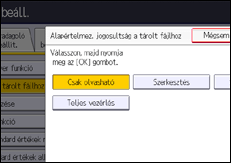A kezelőpanel ismertetése
