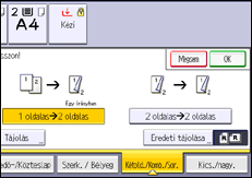 A kezelőpanel ismertetése