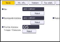 A kezelőpanel ismertetése