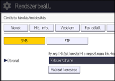 A kezelőpanel ismertetése