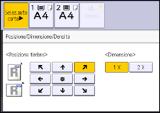 Illustrazione della schermata sul pannello di controllo