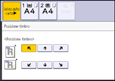 Illustrazione della schermata sul pannello di controllo