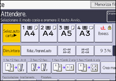 Illustrazione della schermata sul pannello di controllo