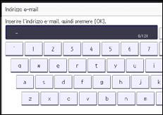 Illustrazione della schermata sul pannello di controllo