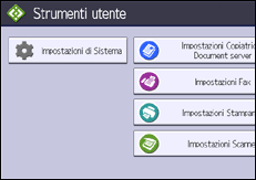 Illustrazione della schermata sul pannello di controllo