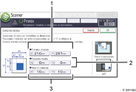 Illustrazione numerata pannello di controllo