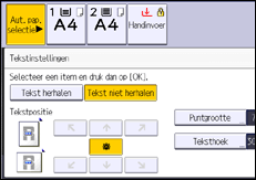 Afbeelding van bedieningspaneel