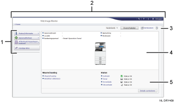 Schermafbeelding van internetbrowser (afbeelding met genummerde items)