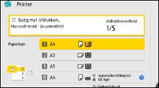 Afbeelding van bedieningspaneel