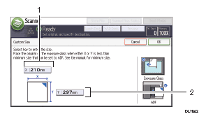 Genummerde afbeelding van het scherm van het bedieningspaneel